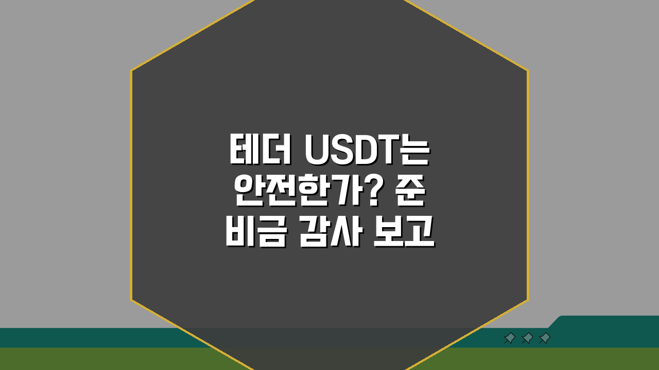 테더 USDT는 안전한가? 준비금 감사 보고서 분석 결과는?